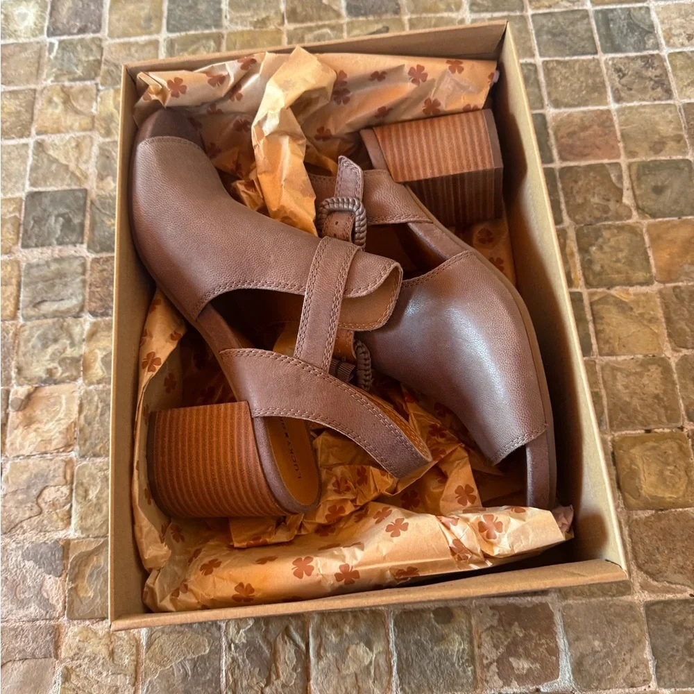 Lucky brand Elegant Brown Leather Women's Sandals - Picture 2 of 9